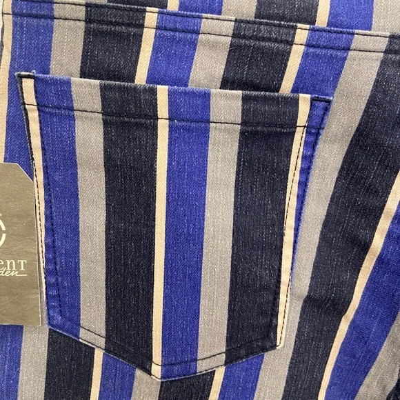 NWT - Element Eden Striped Denim Navy Black Grey Skinny Jeans Size 27 - Picture 11 of 11